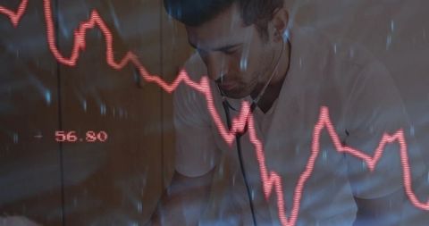 Doctor Examining Digital Medical Data with Stethoscope Analysis