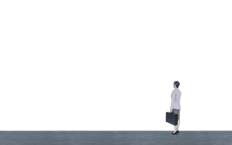 Transparent png of businesswoman holding briefcase standing
