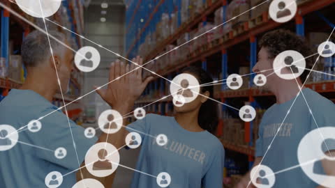 Diverse Warehouse Volunteers Network and Collaborate