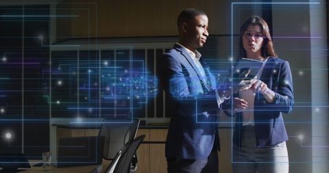 Innovative Business Partnership Analyzing Digital Data Solutions - Download Free Stock Images Pikwizard.com