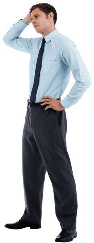 Thoughtful Businessman Thinking in Transparent Background - Download Free Stock Videos Pikwizard.com