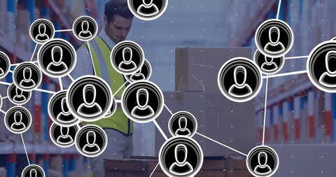 Digital Data Integration in Modern Warehouse Logistics - Download Free Stock Images Pikwizard.com