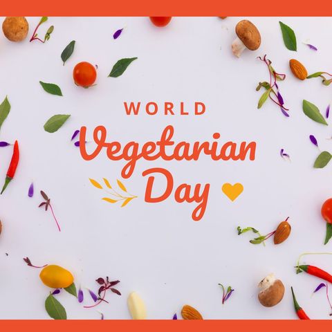 Celebrate world vegetarian day with colorful vegetables