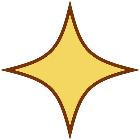Transparent Yellow Sparkle Star with Brown Border - Download Free Stock Videos Pikwizard.com