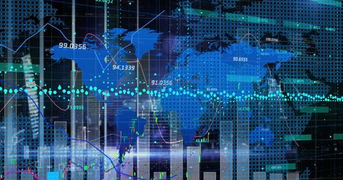 Digital Global Finance Concept with Data and Charts - Download Free Stock Images Pikwizard.com