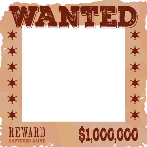Vintage Western Style Wanted Poster Frame with Transparent Background - Download Free Stock Videos Pikwizard.com