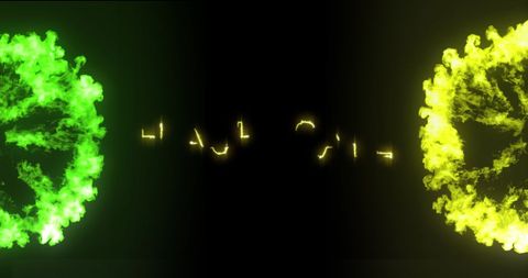 Abstract Explosive Forms on Black Background