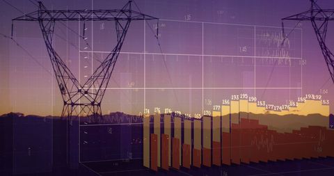 Financial Data and Energy Grid Concept Illustration - Download Free Stock Images Pikwizard.com