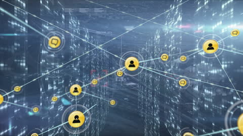 Digital Networking and Social Media Interface Concept