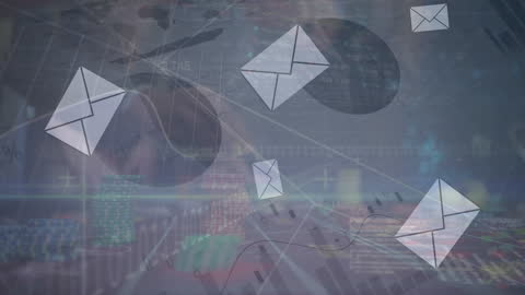 Overlay of Emails and Financial Data on Poker Game