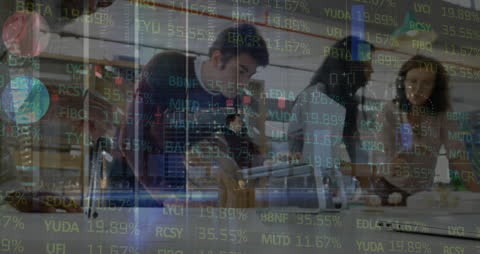 Financial Data Overlay on Business Meeting Collaboration