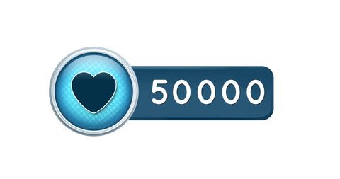 Heart Symbol Reaching 50,000 Likes on Social Media - Download Free Stock Images Pikwizard.com