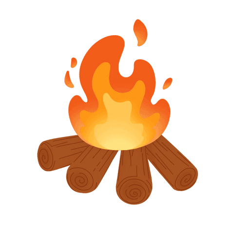 flat style transparent campfire emblem for cozy illustration - Download Free Stock Videos Pikwizard.com