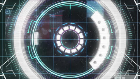 Futuristic Data Interface on Dark Digital Background