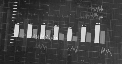 Financial Data Analysis with Seamless Bar Graph Interface - Download Free Stock Images Pikwizard.com