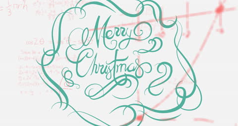 Elegant Christmas Text with Mathematical Theme