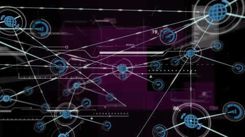 Network Connectivity and Data Processing Conceptual Animation