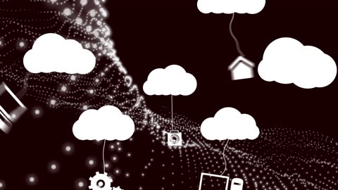 Cloud Technology with Digital Interface Background