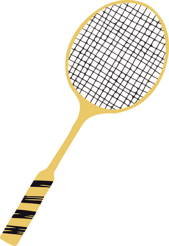 Stylized Yellow Tennis Racket with Black Strings on Transparent Background - Download Free Stock Videos Pikwizard.com