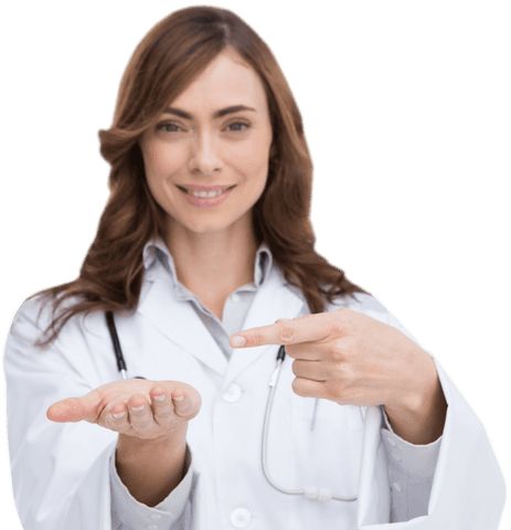 Smiling Doctor Presenting Against Transparent Clinic Background - Download Free Stock Videos Pikwizard.com