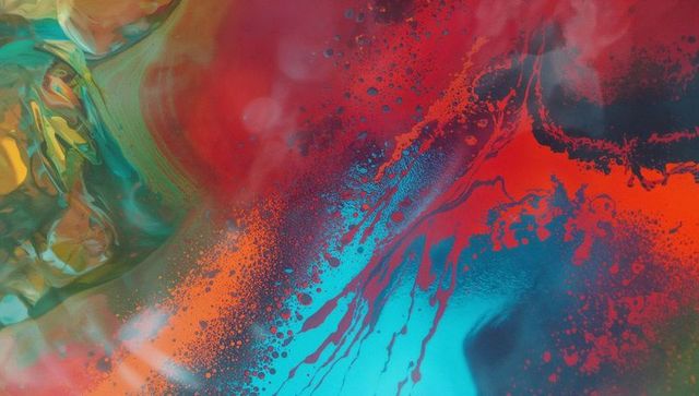 Vibrant multicolor abstract paint splash pattern