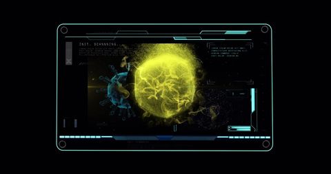 digital interface analyzing virus cells with data visualization - Download Free Stock Images Pikwizard.com