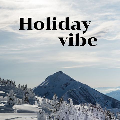 Winter Mountain Landscape with Holiday Vibe Text - Download Free Stock Templates Pikwizard.com