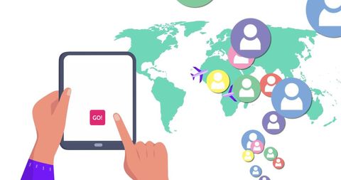 Global Social Media Interaction from Digital Device - Download Free Stock Images Pikwizard.com