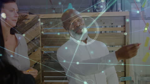 Business Professional Analyzing Digital Networks and Data