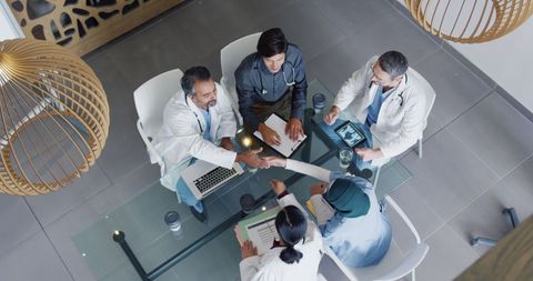 Diverse Medical Team in Collaborative Hospital Meeting