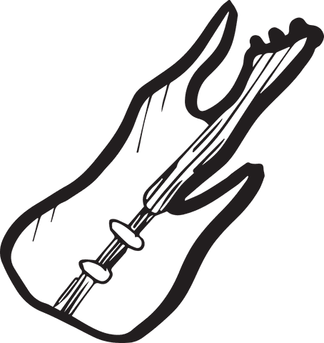 transparent hand-drawn guitar symbol illustration - Download Free Stock Videos Pikwizard.com