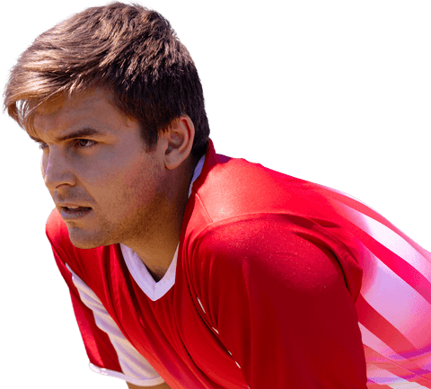 caucasian male soccer player in sport apparel on transparent background - Download Free Stock Videos Pikwizard.com