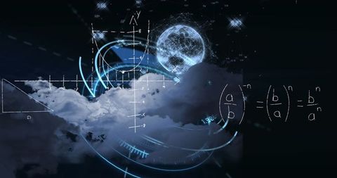 Abstract science and technology data processing theme