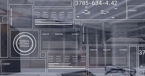 Digital Interface Display with Data Processing Graphics - Download Free Stock Images Pikwizard.com