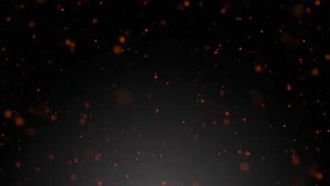 Glowing Particles Floating in Dark Gradient Void