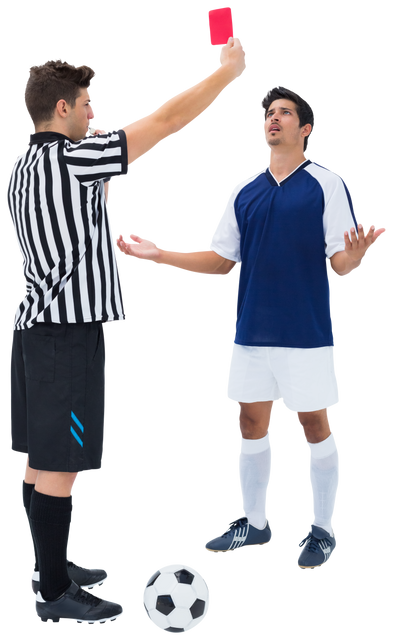 Transparent Man Referee Giving Red Card to Soccer Player - Download Free Stock Videos Pikwizard.com