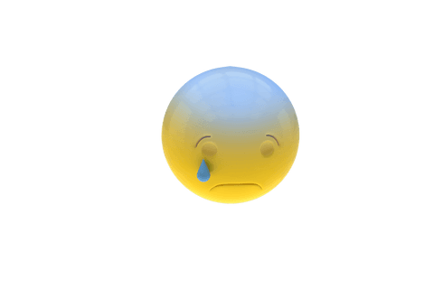 3d transparent crying emoticon floating in space - Download Free Stock Videos Pikwizard.com