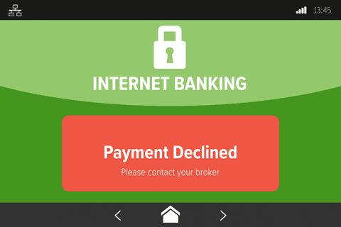 Transparent Banking Payment Declined Notification - Download Free Stock Videos Pikwizard.com