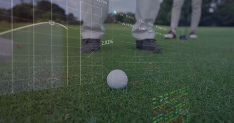 Golfers Using Augmented Reality and Data Analytics on Putting Green