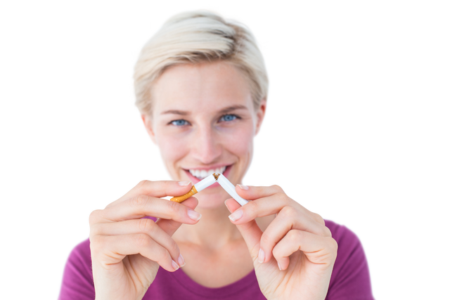 Happy Woman Breaking Cigarette Transparent Background - Download Free Stock Videos Pikwizard.com