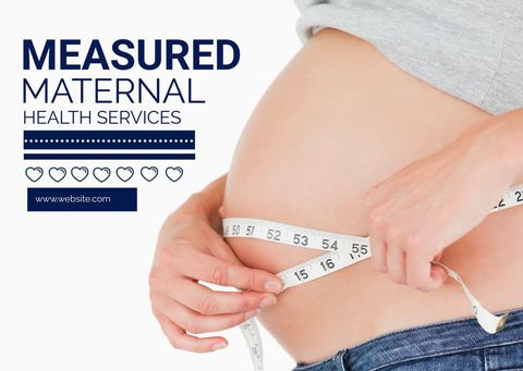 promoting prenatal monitoring with pregnant woman measuring stomach - Download Free Stock Templates Pikwizard.com