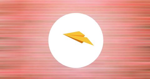 Abstract Paper Plane Against Striped Pink Background - Download Free Stock Images Pikwizard.com
