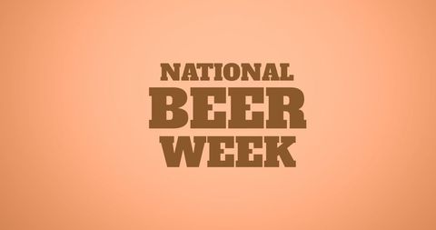 National Beer Week Celebration Poster on Orange Background