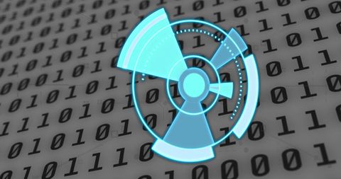 Futuristic Radar Over Binary Code Illustrating Data Processing - Download Free Stock Images Pikwizard.com