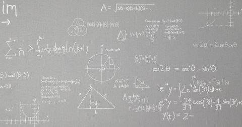 Mathematical Formulas on Gray Chalkboard - Download Free Stock Images Pikwizard.com