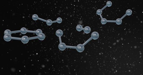 3D Molecular Models on Cosmic Background