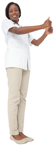 confident nurse giving thumbs up transparent background - Download Free Stock Videos Pikwizard.com