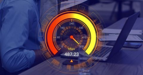 High-Speed Data Processing in Modern Office Setting - Download Free Stock Images Pikwizard.com