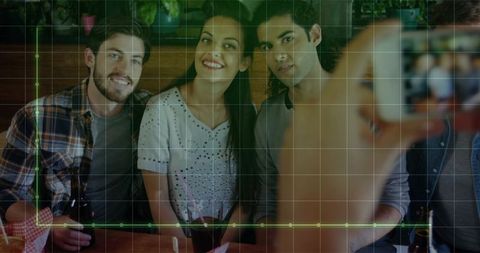 Friends Taking Selfie at a Casual Bar