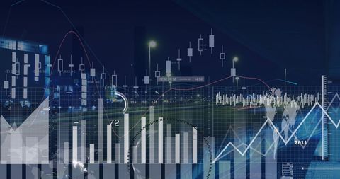 Digital Interface of Financial Data Overlay on Urban Cityscape - Download Free Stock Images Pikwizard.com